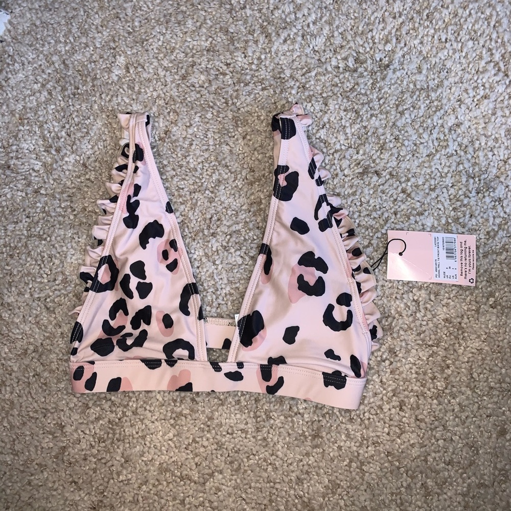 Misguided leopard bikini top